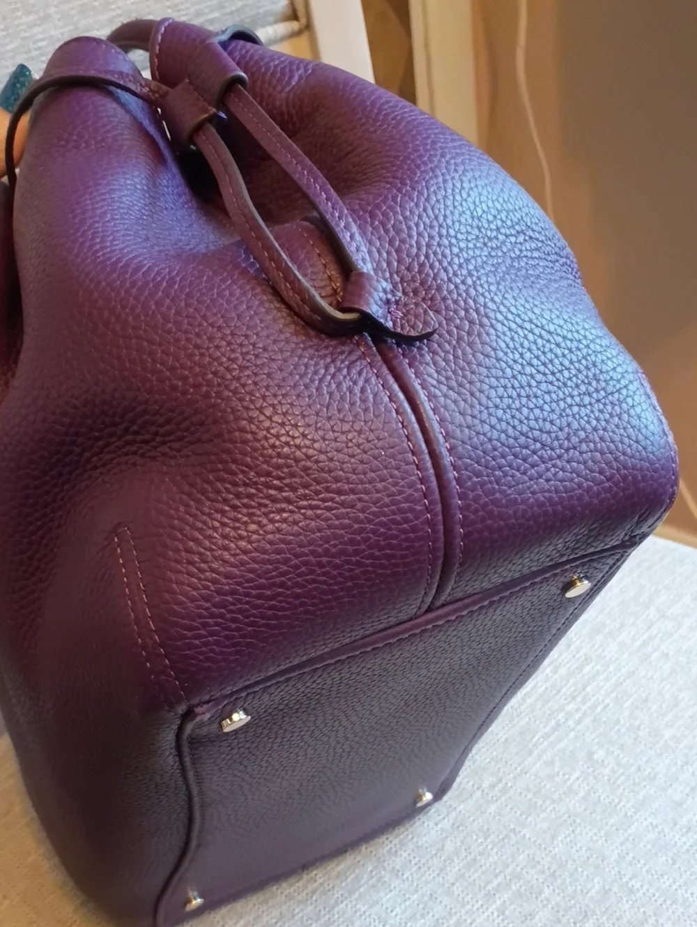 Kate Spade Large Dumpling Satchel Bag Ripe Plum purple